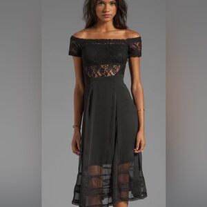 Elegant Black Lace Dress free people sz xs